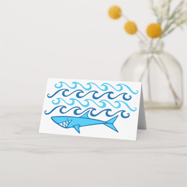 Shark Waves Platzkarte (Vorderseite)