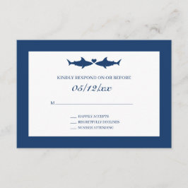 Shark Wedding RSVP Enclosure Card Begleitkarte