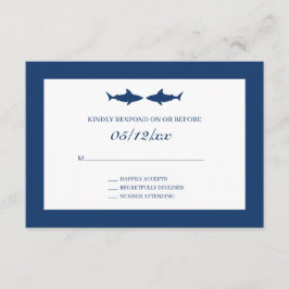 Shark Wedding RSVP Enclosure Card Begleitkarte