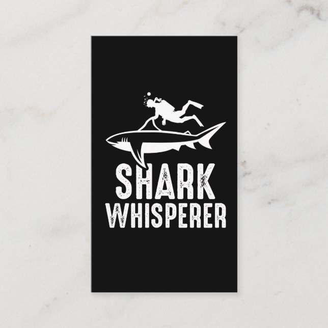 Shark Whisperer Taucher Visitenkarte (Vorderseite)