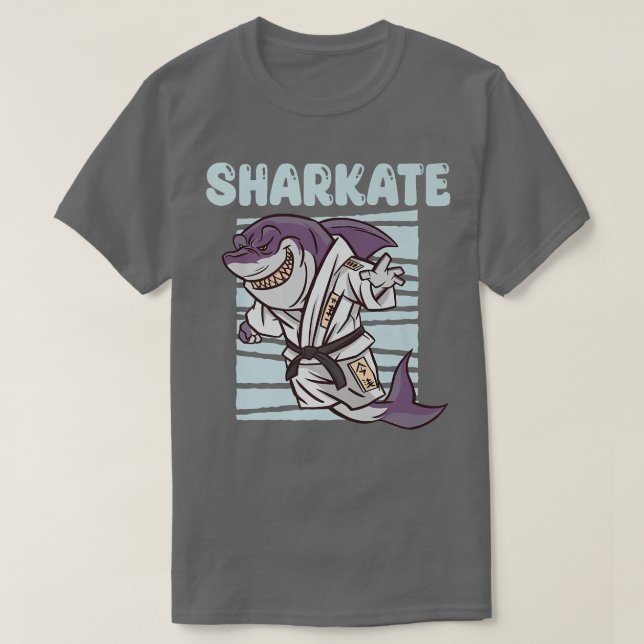 Sharkate Funny Karate Shark Apparel Sharks Lover T-Shirt (Design vorne)