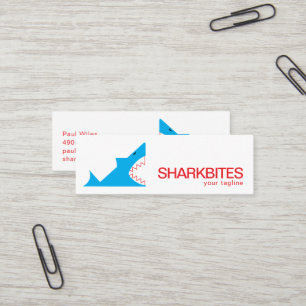 Sharkbites Logo Meeresfrüchte oder mutige Lebens Mini Visitenkarte