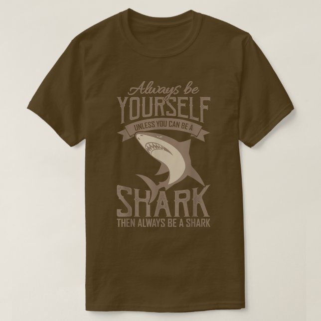 SharkBoys BE A SHARK Scuba Diver Gift  T-Shirt (Design vorne)