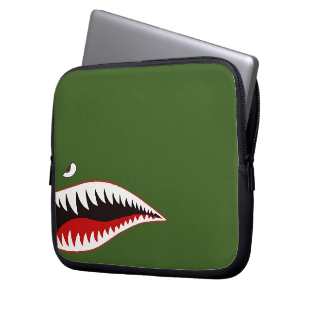 Sharkmouth Laptopschutzhülle (Vorderseite Links)