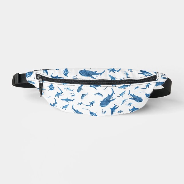 Sharks & Manta Rays｜Ocean Art Design Bauchtasche (Vorderseite)