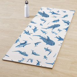 Sharks & Manta Rays|Ocean Art Design Yogamatte
