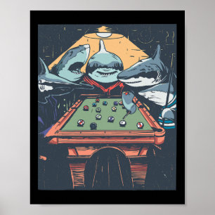 Sharky Billiards Crew - Billardhaie Poster