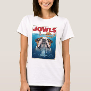 Sharky English Bulldog Wangen Poster Geschenk T-Shirt