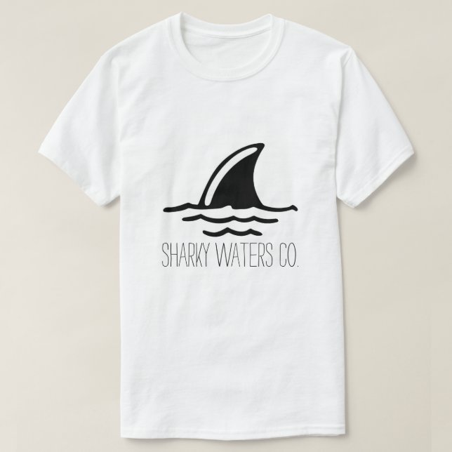 Sharky wässert Flossen-T-Shirt T-Shirt (Design vorne)