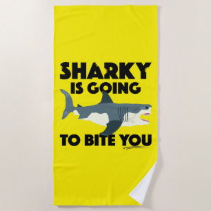Sharky Wird Dich Beissen Design - Strandtuch
