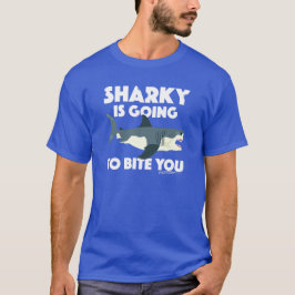 Sharky wird Ihnen Design beibringen - Basic Dunkel T-Shirt