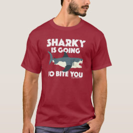 Sharky wird Ihnen Design beibringen - Basic Dunkel T-Shirt