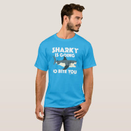 Sharky wird Ihnen Design beibringen - Basic Dunkel T-Shirt