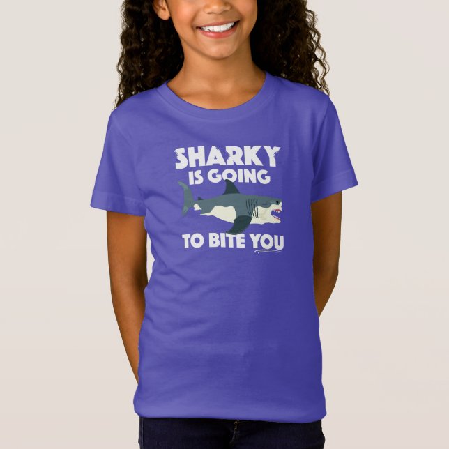 Sharky wird Ihnen Design beibringen - Girls' Fine  T-Shirt (Vorderseite)