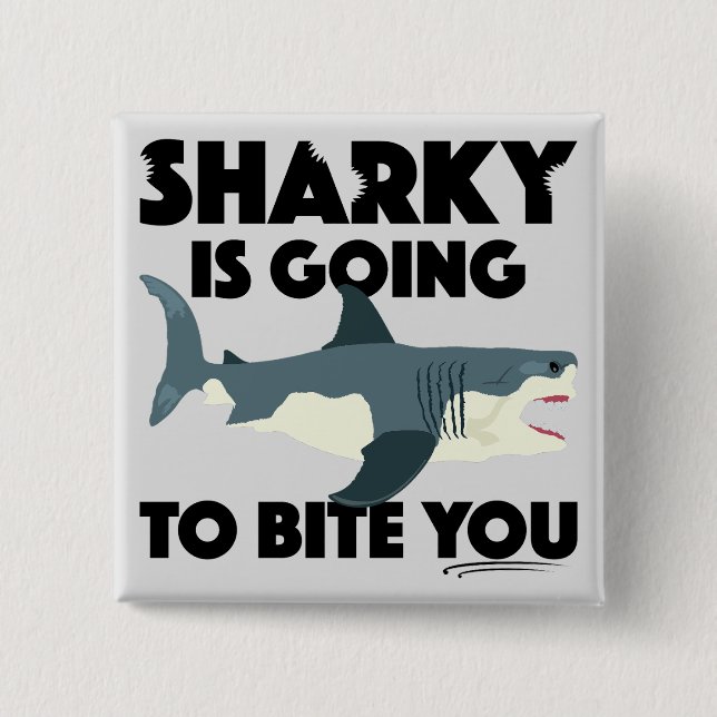 Sharky wird Ihnen Design beibringen - Knopf Button (Vorderseite)