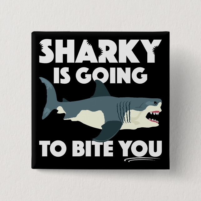 Sharky wird Ihnen Design beibringen - Knopf Button (Vorderseite)