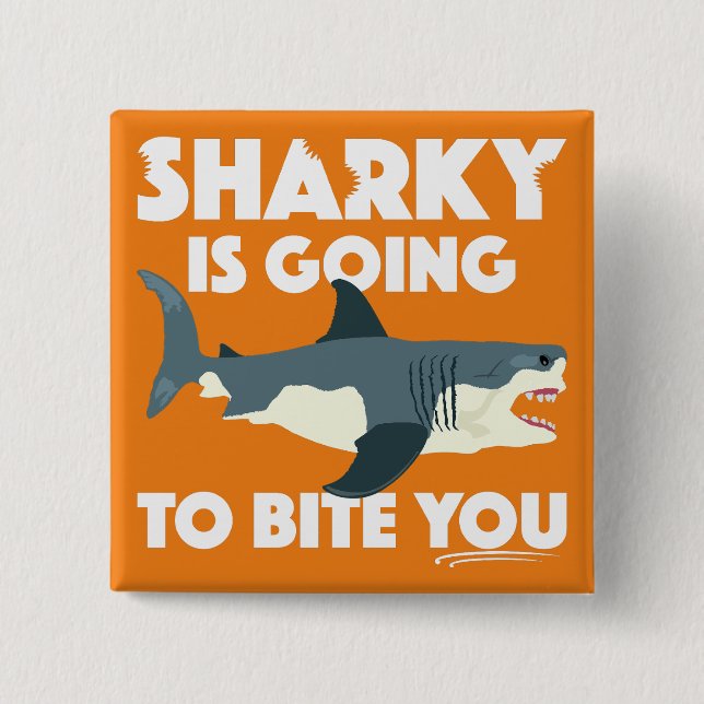 Sharky wird Ihnen Design beibringen - Knopf Button (Vorderseite)