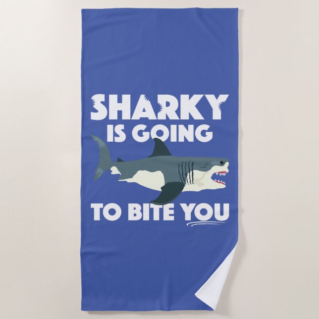 Sharky wird Ihnen Design beibringen - Strandtuch (Vorderseite)