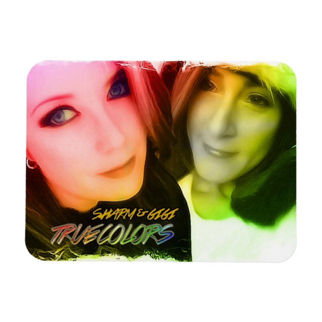 Sharm & Gigi : Magnet de couleurs vraies (Horizontal)