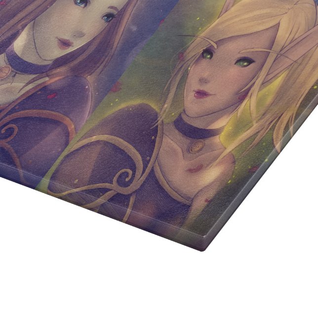 Sharm u. Gigi Glasschneiden-Brett Schneidebrett (Ecke)