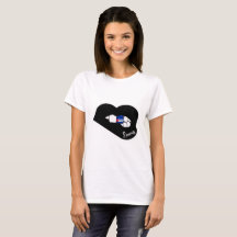 Sharnias Lippenkuba-T - Shirt (schwarze Lippen)