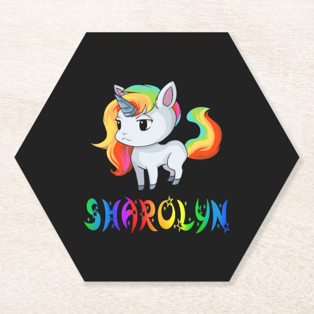 Sharolyn Unicorn Untersetzer (Vorderseite)