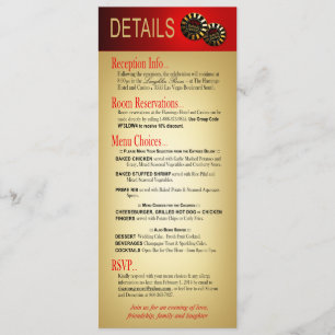Sharon & Demetrius Details Las Vegas Deluxe Rot Einladung