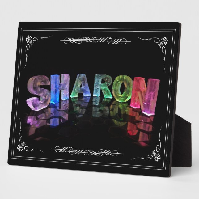Sharon - Der Name Sharon in 3D Lights (Foto) Fotoplatte (Seite)