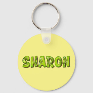 Sharon Name Kiwi Design Schlüsselanhänger