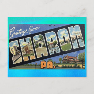 Sharon, Pennsylvania Vintage Reise-Postkarte Postkarte