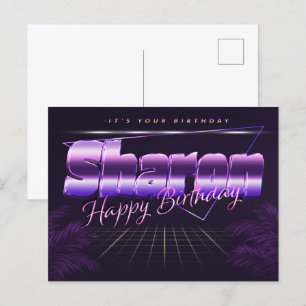 Sharon Prénom Anniversaire de la carte postale