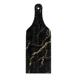Sharp Black and Gold Marmor Schneidebrett