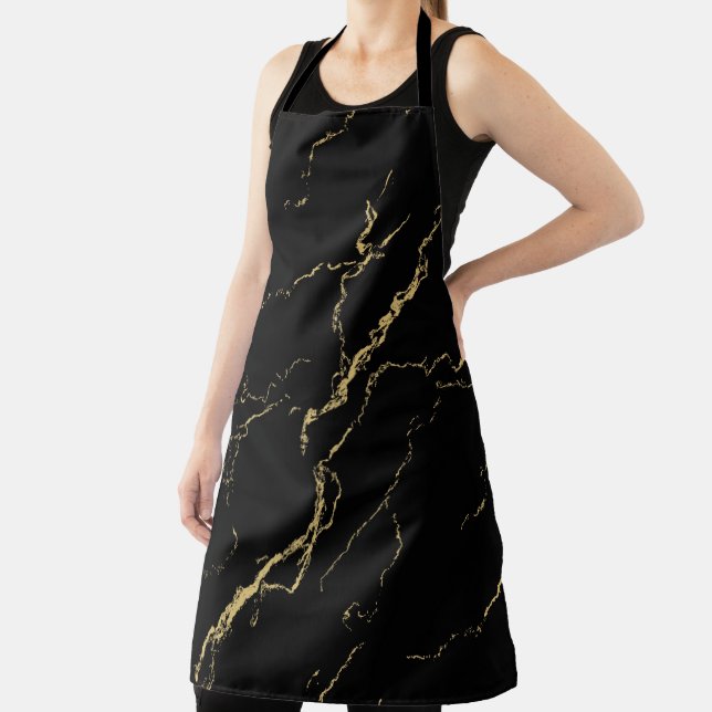 Sharp Black and Gold Marmor Schürze (InSitu)
