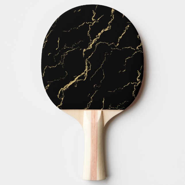 Sharp Black and Gold Marmor Tischtennis Schläger (Vorderseite)