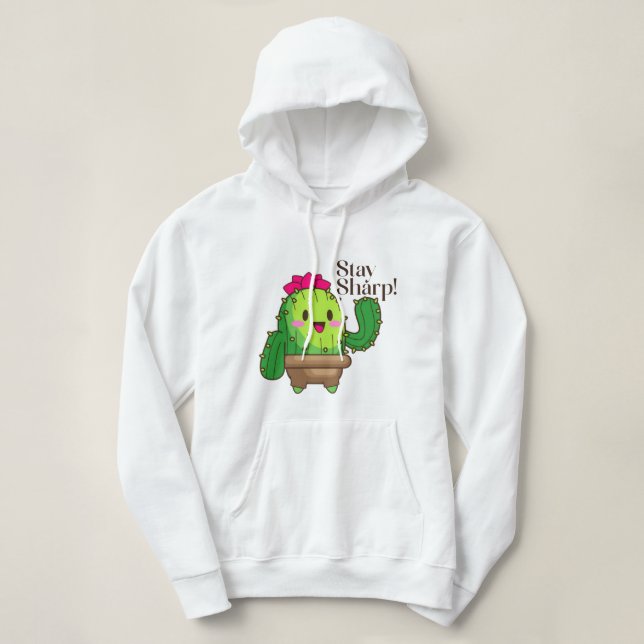 Sharp bleibe, Soft T - Shirt Hoodie aussehen (Design vorne)