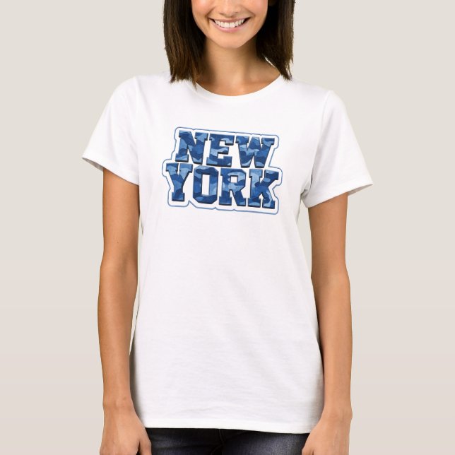 Sharp Blue NEW YORK Statement T-Shirt (Vorderseite)