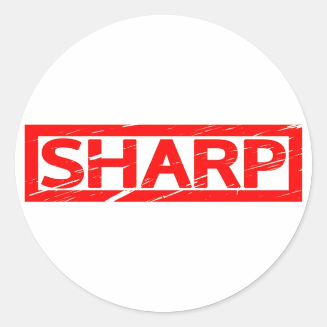 Sharp-Briefmarke Runder Aufkleber (Vorderseite)