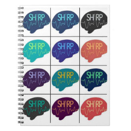 SHARP Carnet spirale multicolores cerveaux