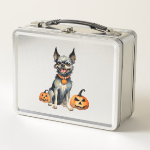 Sharp Dog Guards Halloween Pumpkins Premium Metall Brotdose