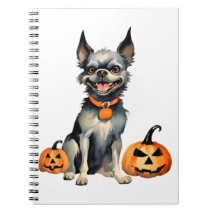 Sharp Dog Guards Halloween Pumpkins Premium Notizblock