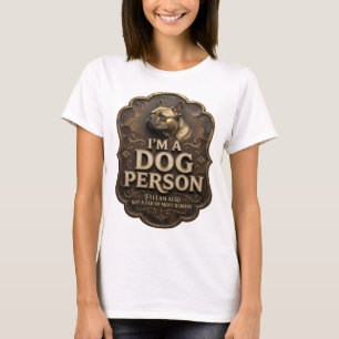 Sharp Gold ICH BIN EIN HUNDEMENSCH Design T-Shirt