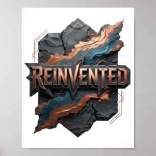 Sharp Gold REINVENTED Tragbare Kunst Poster