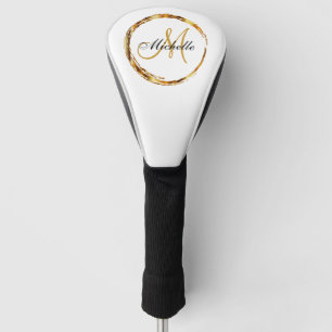 Sharp Golden Monogramm und Name Golf Headcover