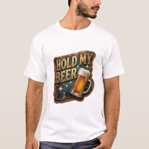 Sharp HOLD MY BEER Zitat-Shirt T-Shirt