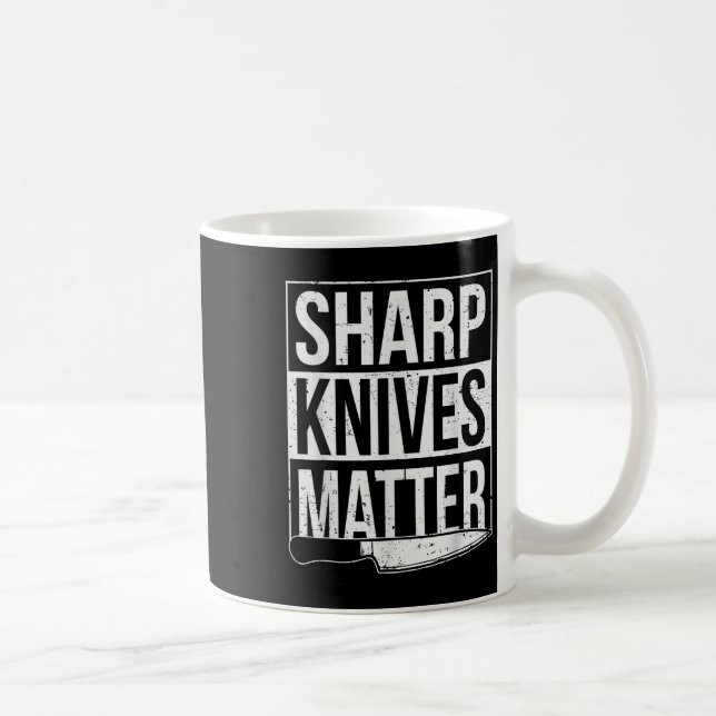 Sharp Knives , Cook Funny Kulinarischer Koch Kaffeetasse (Rechts)