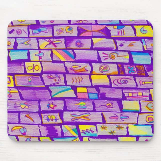 Sharp Lila Bricks Mousepad (Vorne)