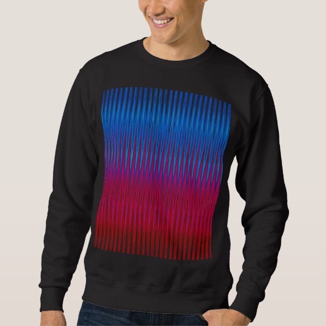 Sharp Lines of Yin Yang Abstraction Art Design Sweatshirt (Vorderseite)