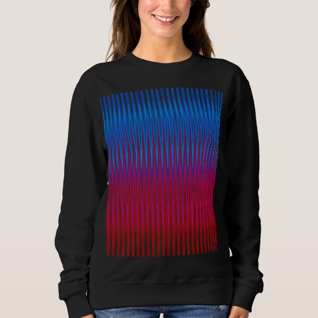 Sharp Lines of Yin Yang Abstraction Art Design Sweatshirt (Vorderseite)