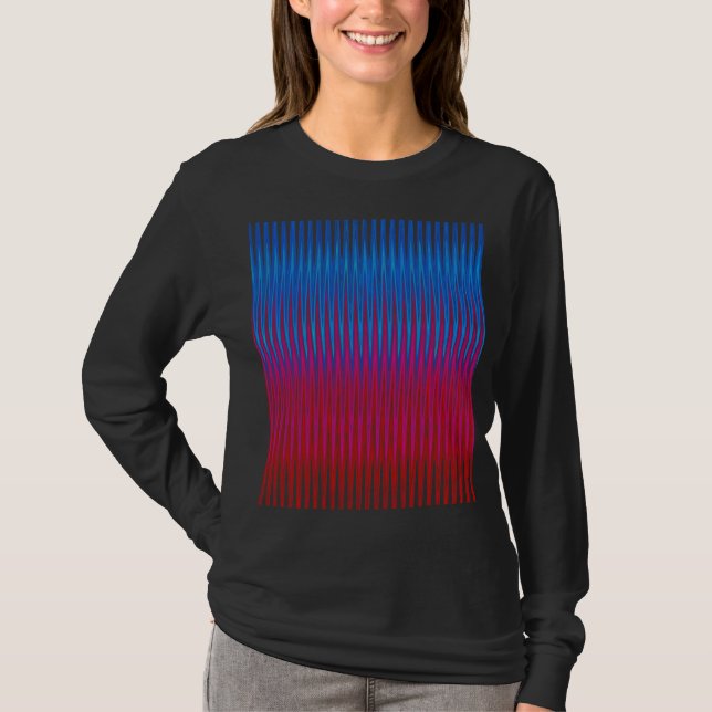 Sharp Lines of Yin Yang Abstraction Art Design T-Shirt (Vorderseite)