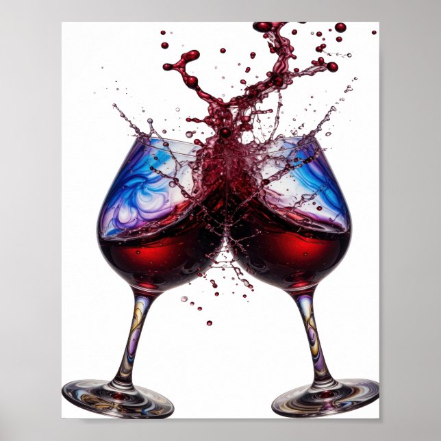 Sharp Silver CHEERS Textdesign Poster (Vorne)